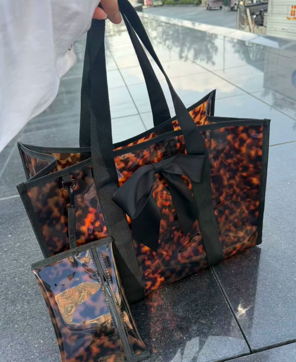 Tortoise Print Bag+Sling Set
