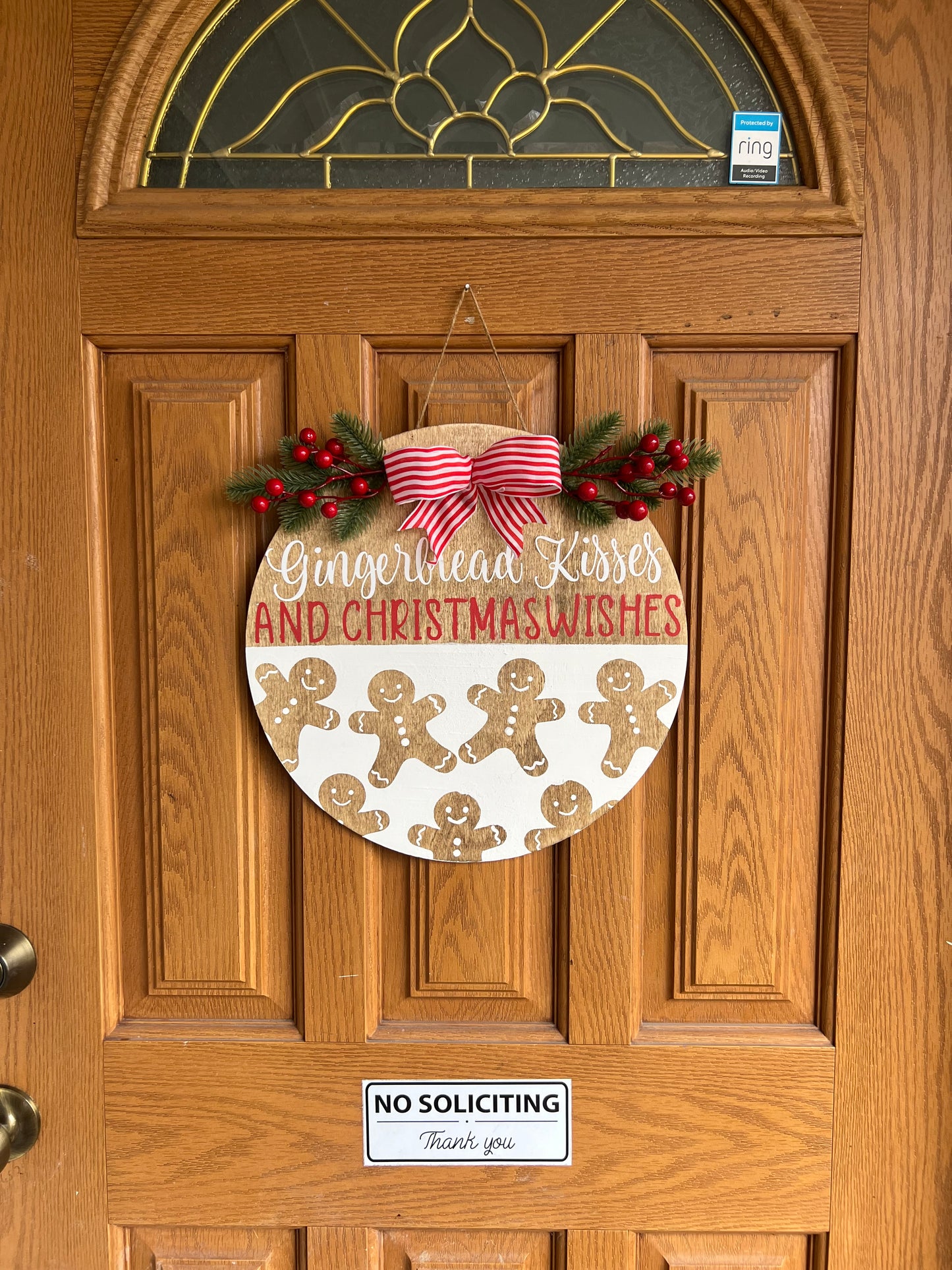 Gingerbread Kisses Door Sign