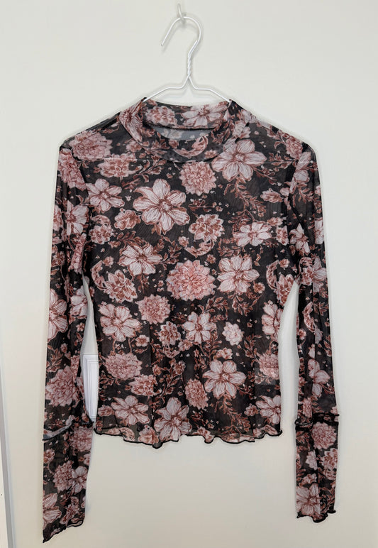 Floral Mesh Top