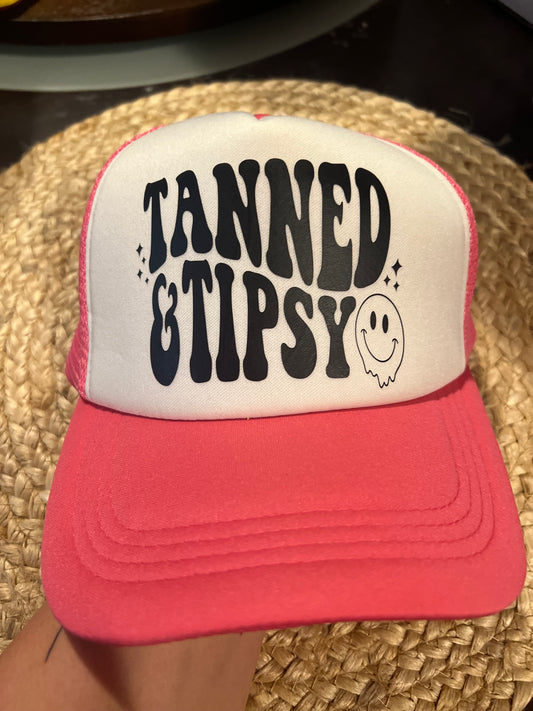 Tanned and Tipsy pink Hat