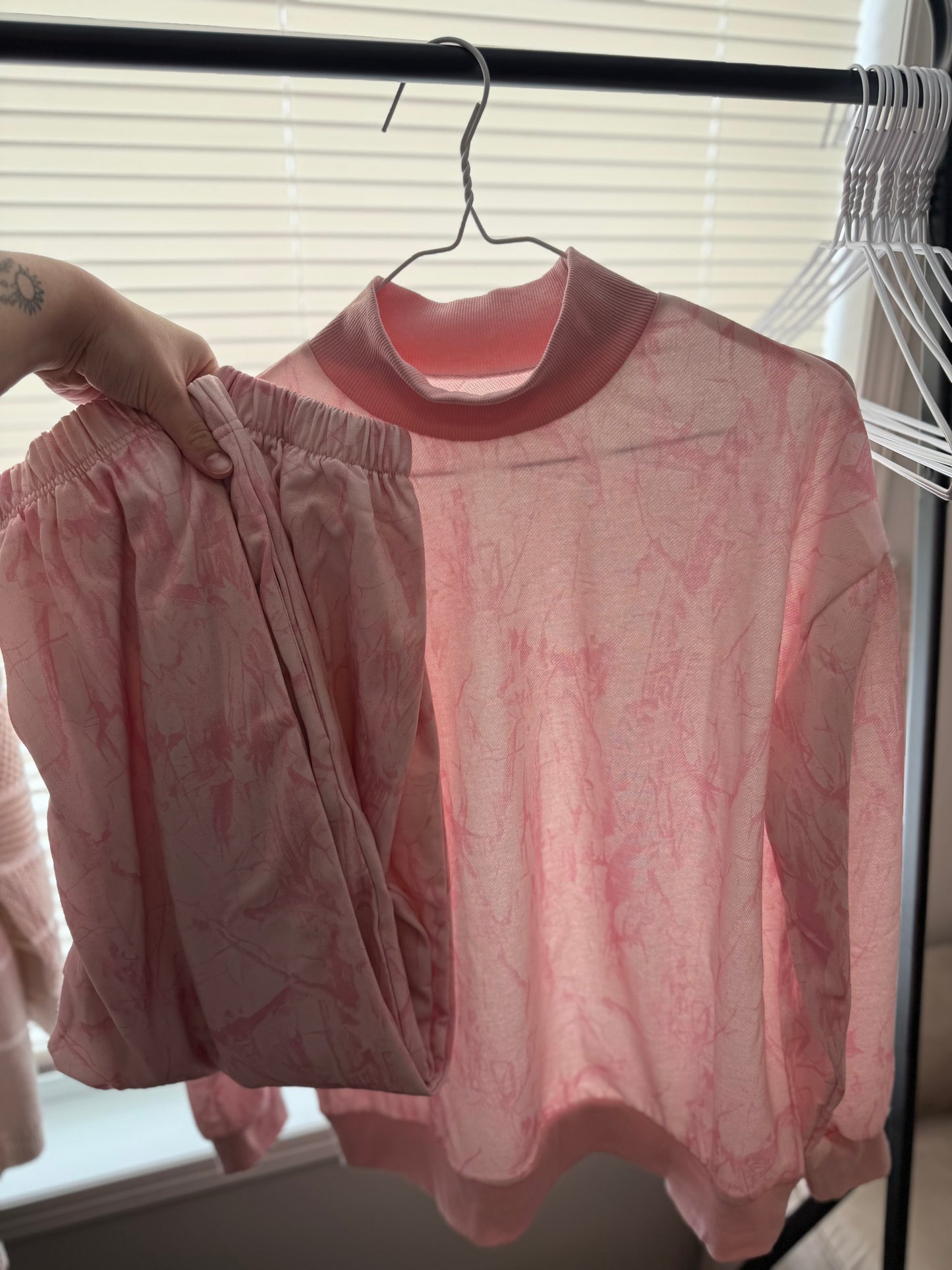 Pink Camo Jogger Set