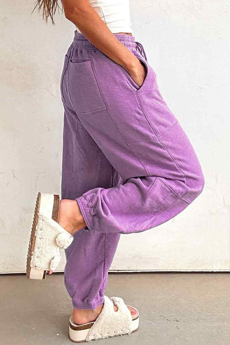 Purple Jogger Sweatpants