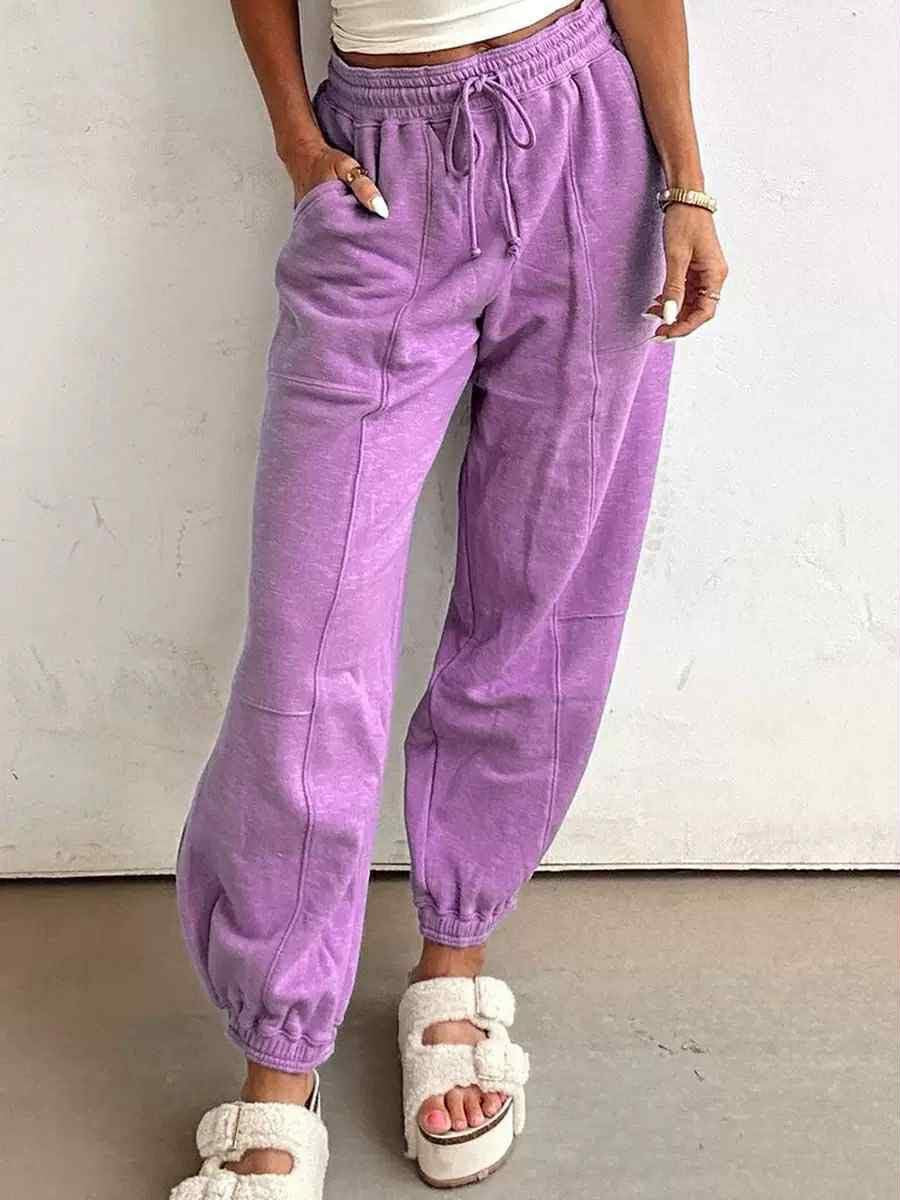 Purple Jogger Sweatpants