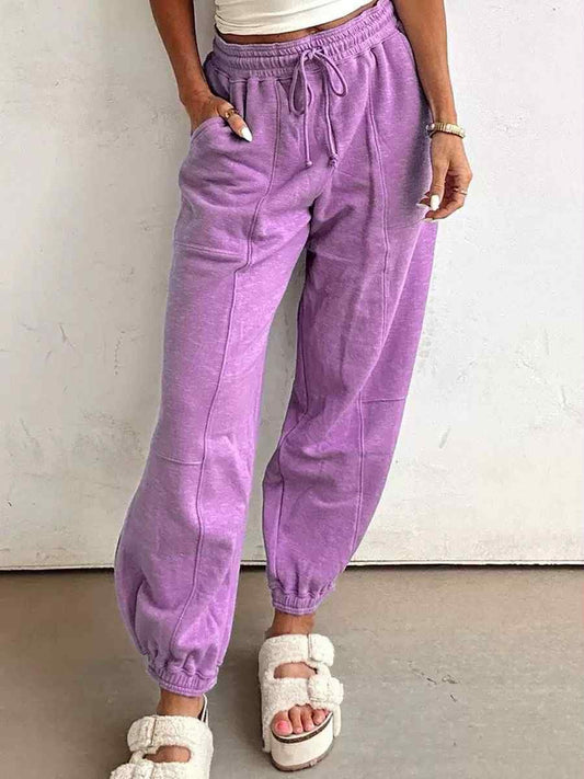 Purple Jogger Sweatpants
