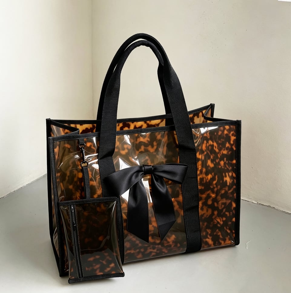 Tortoise Print Bag+Sling Set