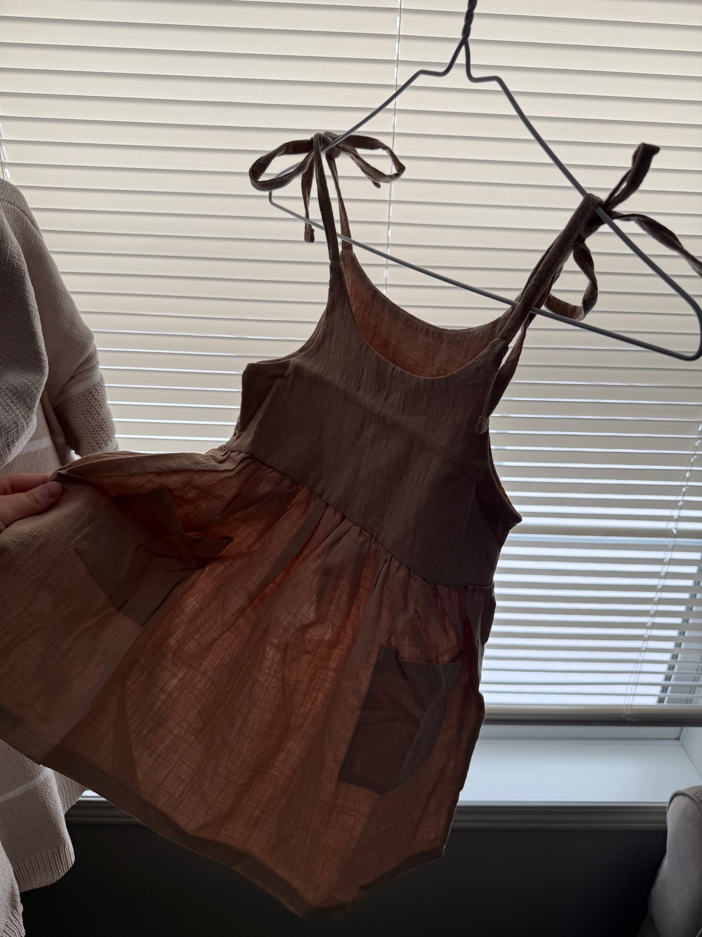 Tan Tie Dress