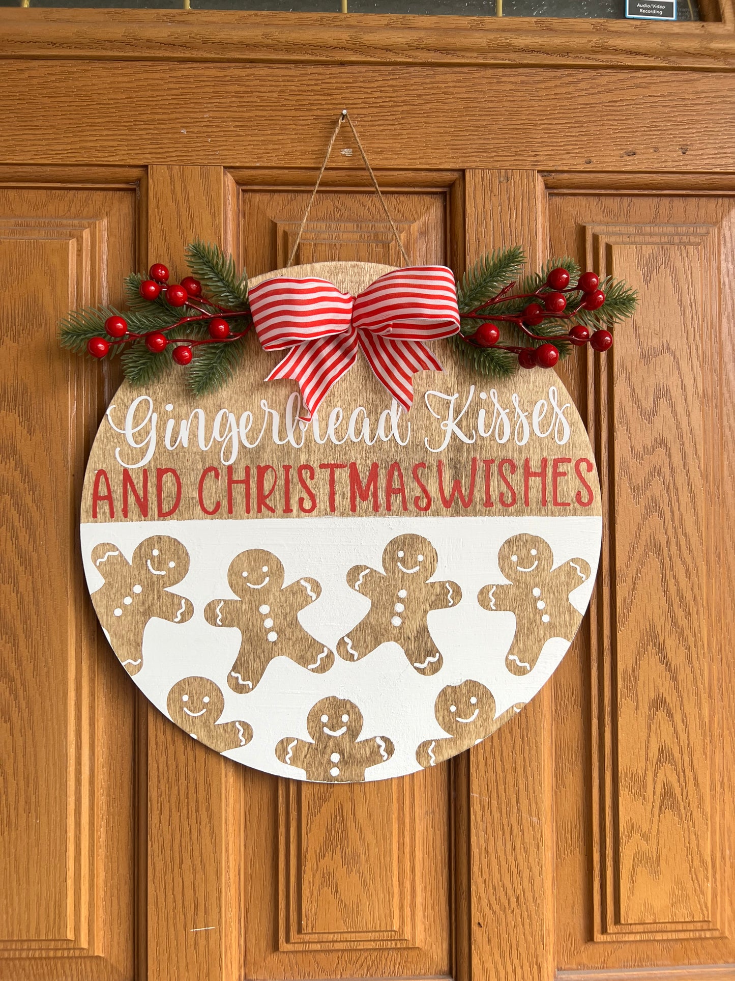 Gingerbread Kisses Door Sign