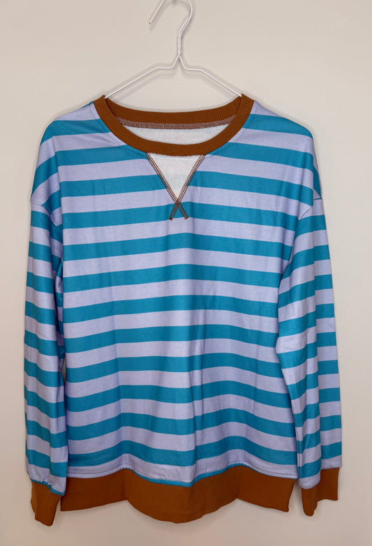 Blue Striped Top