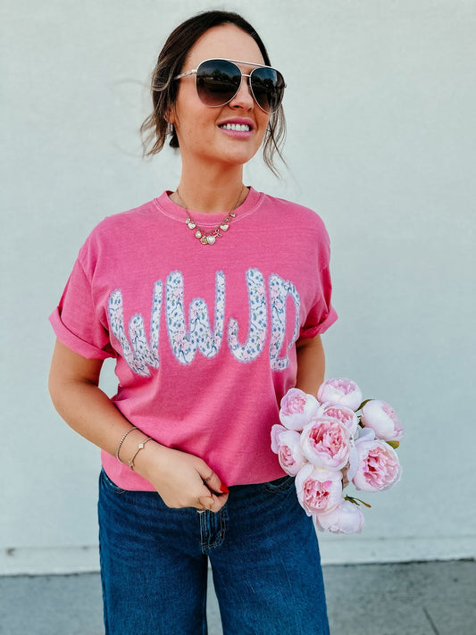 WWJD Floral Tee