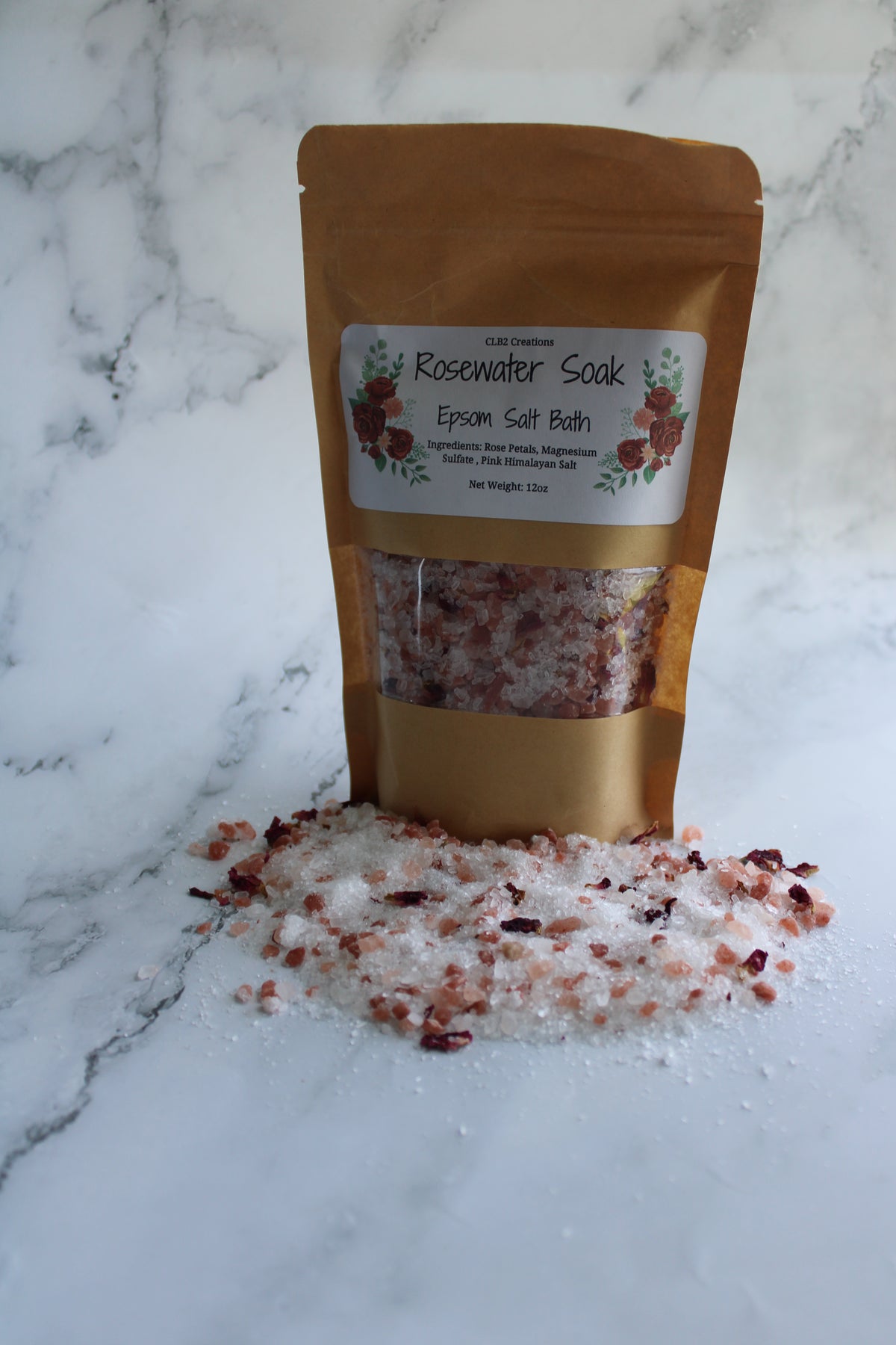 Rosewater Epsom Salt Soak