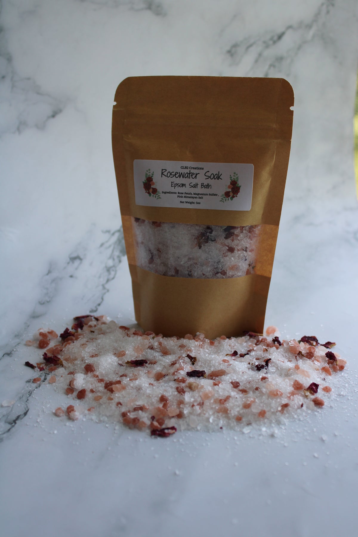 Rosewater Epsom Salt Soak