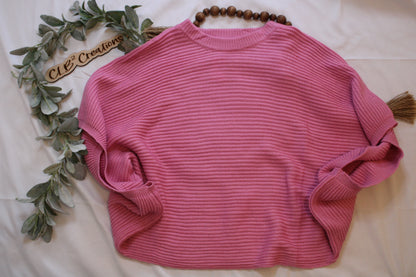 Pastel Meg Pullover Poncho in Pink
