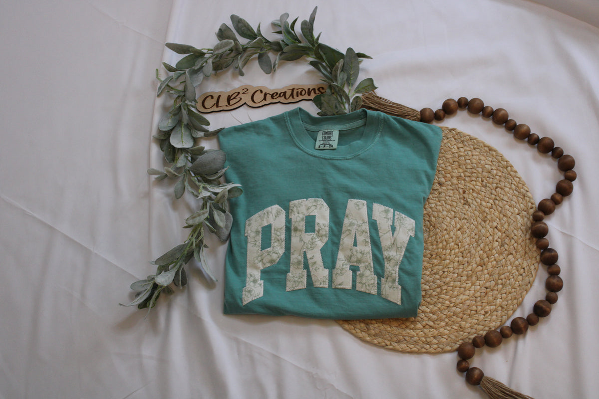 PRAY Floral Embroidered T-shirts