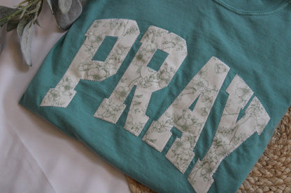PRAY Floral Embroidered T-shirts