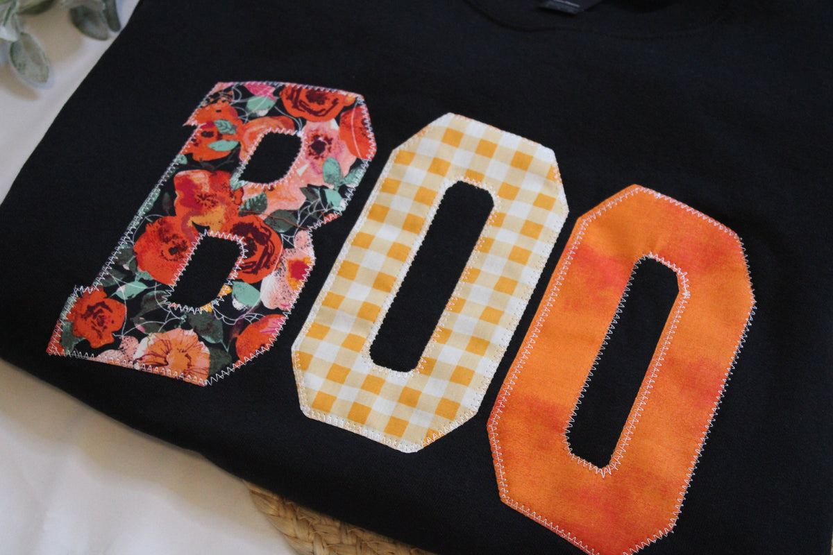 BOO Embroidered Crew