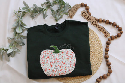 Pumpkin Floral Applique Embroidery