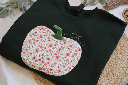 Pumpkin Floral Applique Embroidery