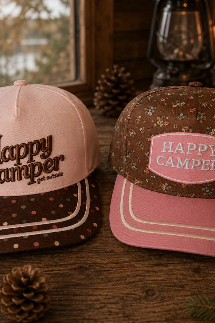 Happ Camper Floral Trucker Hat