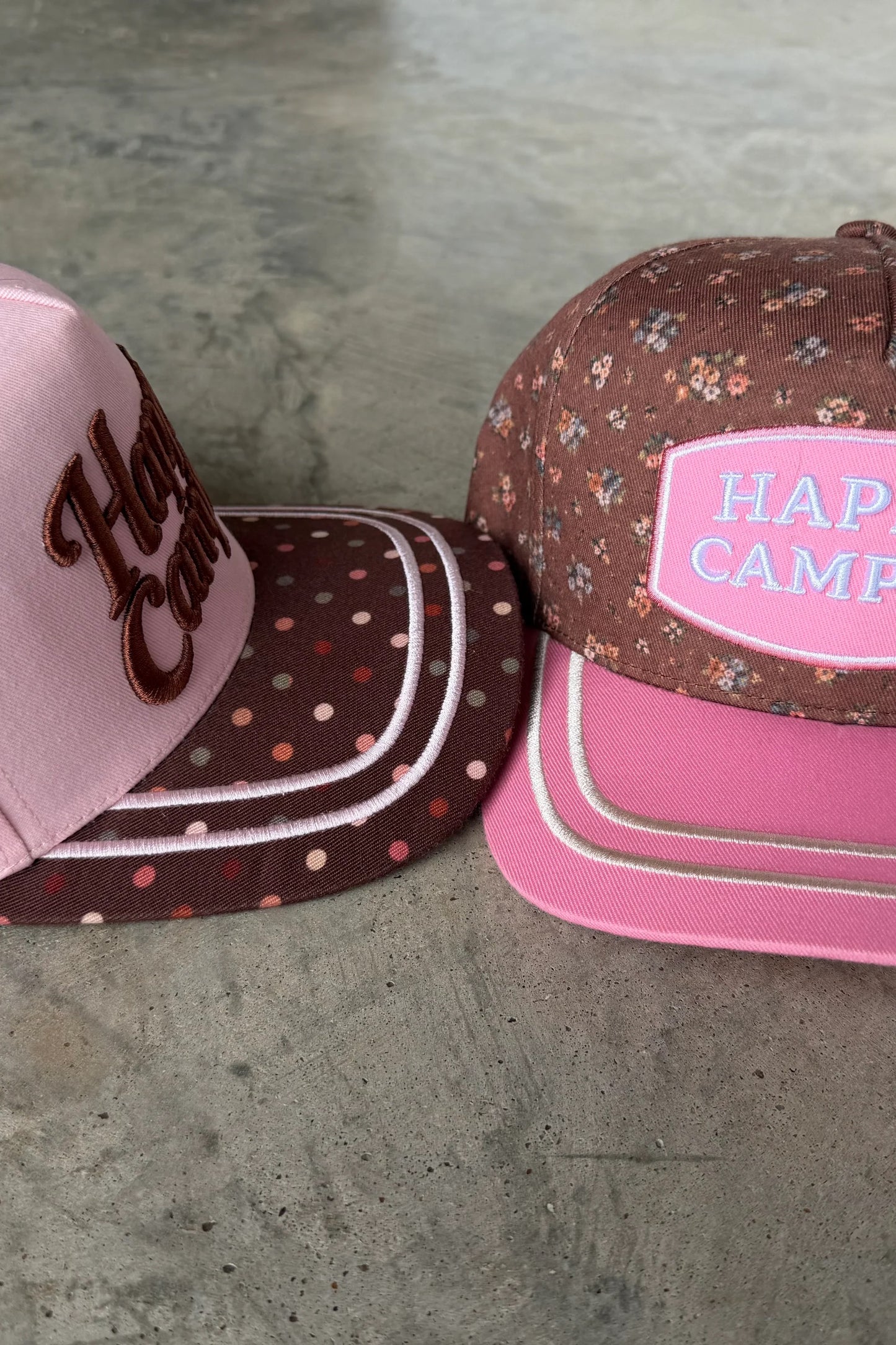 Happ Camper Polka Dot Trucker Hat