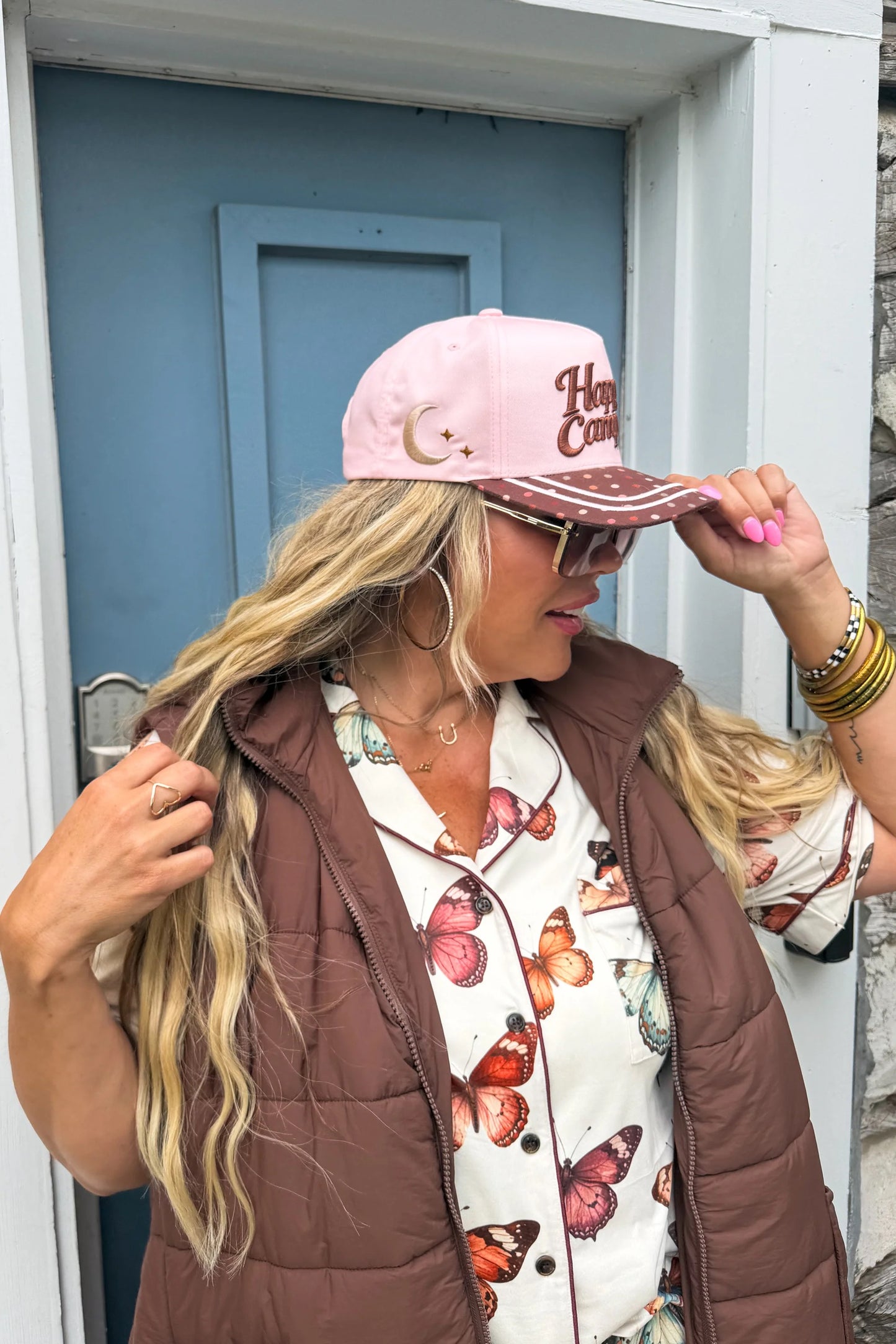 Happ Camper Polka Dot Trucker Hat